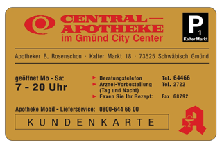 Kundenkarte Vorderseite